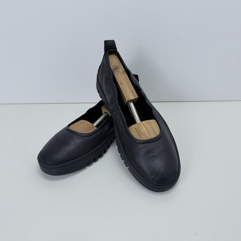Vionic Women Uptown Ballet Black Flats Leather Comfort Shoes 8.5 J2129L1001